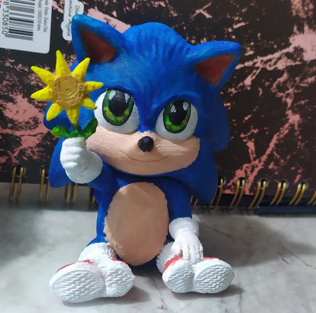 baby sonic sonic the movie 3d print model Modelo de Impressão 3D .c4d .max .obj .3ds .fbx .stl .blend 