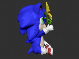 baby sonic sonic the movie 3d print model Modelo de Impressão 3D