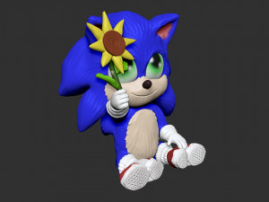 baby sonic sonic the movie 3d print model Modelo de Impressão 3D