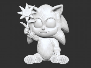 baby sonic sonic the movie 3d print model Modelo de Impressão 3D
