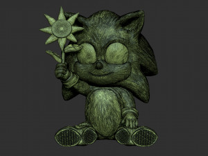 baby sonic sonic the movie 3d print model Modelo de Impressão 3D