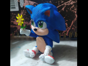baby sonic sonic the movie 3d print model Modelo de Impressão 3D