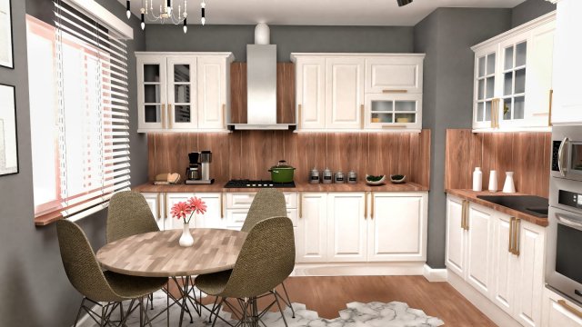 дизайн кухні 3D Модель .c4d .max .obj .3ds .fbx .stl .blend 