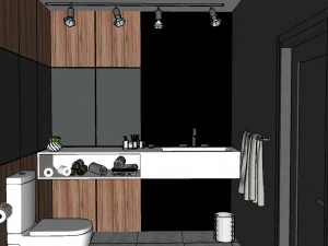 Badezimmergestaltung 3D Modell