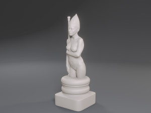 white chess female bishop 3D 프린트 모델
