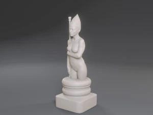white chess female bishop 3D Print Model