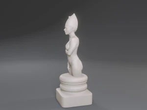 white chess female bishop 3D Print Model