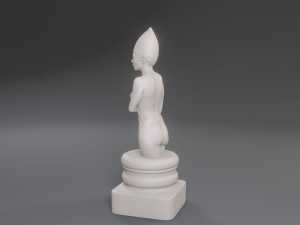 white chess female bishop 3D 프린트 모델