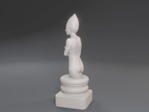white chess female bishop 3D Print Model