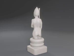 white chess female bishop 3D Print Model