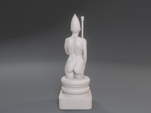 white chess female bishop 3D 프린트 모델