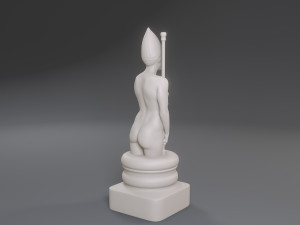 white chess female bishop 3D 프린트 모델