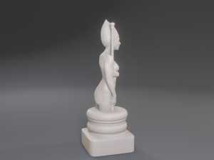 white chess female bishop 3D 프린트 모델