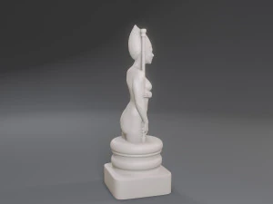 white chess female bishop 3D Print Model