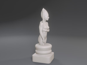white chess female bishop 3D 프린트 모델
