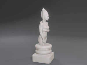 white chess female bishop 3D Print Model