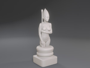 white chess female bishop 3D 프린트 모델