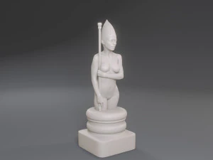 white chess female bishop 3D Print Model