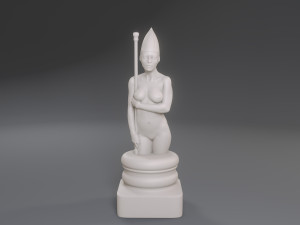 white chess female bishop 3D 프린트 모델