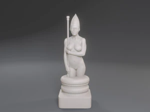 white chess female bishop 3D Print Model