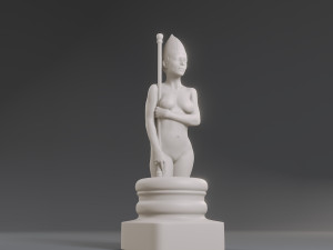 white chess female bishop 3D 프린트 모델