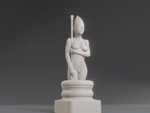 white chess female bishop 3D Print Model