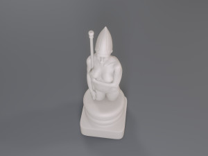 white chess female bishop 3D 프린트 모델