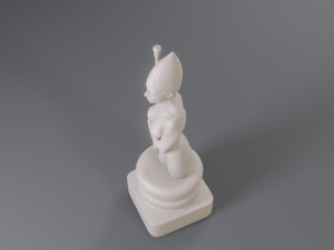 white chess female bishop 3D 프린트 모델