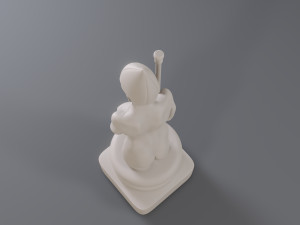 white chess female bishop 3D 프린트 모델