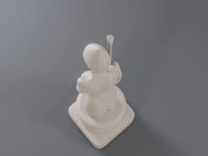 white chess female bishop 3D Print Model