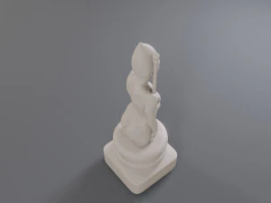 white chess female bishop 3D Print Model