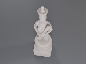 white chess female king 3D Print Model