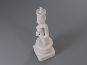 white chess female king 3D Print Model