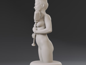white chess female king 3D Print Model