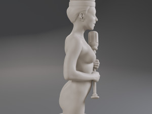 white chess female king 3D Print Model