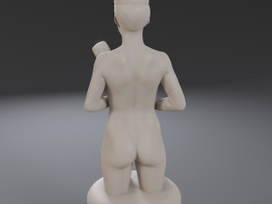 white chess female king 3D Print Model