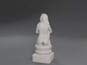 white chess female knight 3D Print Model