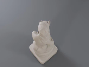 white chess female knight 3D Print Model
