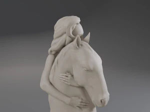 white chess female knight 3D Print Model