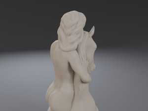 white chess female knight 3Dプリントモデル