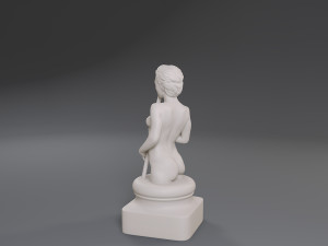 white chess female pawn 3Dプリントモデル