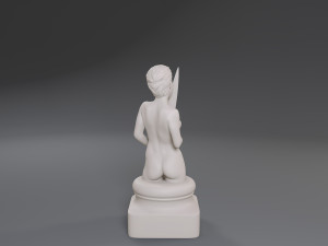 white chess female pawn 3Dプリントモデル