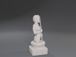 white chess female pawn 3Dプリントモデル