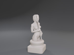 white chess female pawn 3Dプリントモデル