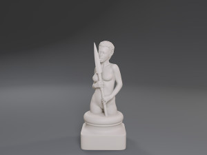 white chess female pawn 3Dプリントモデル