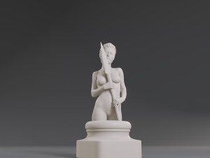 white chess female pawn 3Dプリントモデル