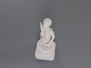 white chess female pawn 3Dプリントモデル