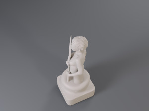 white chess female pawn 3Dプリントモデル