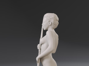 white chess female pawn 3Dプリントモデル