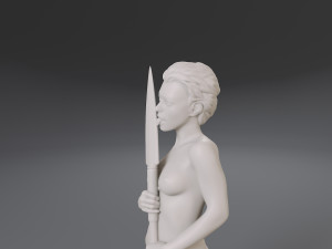 white chess female pawn 3Dプリントモデル